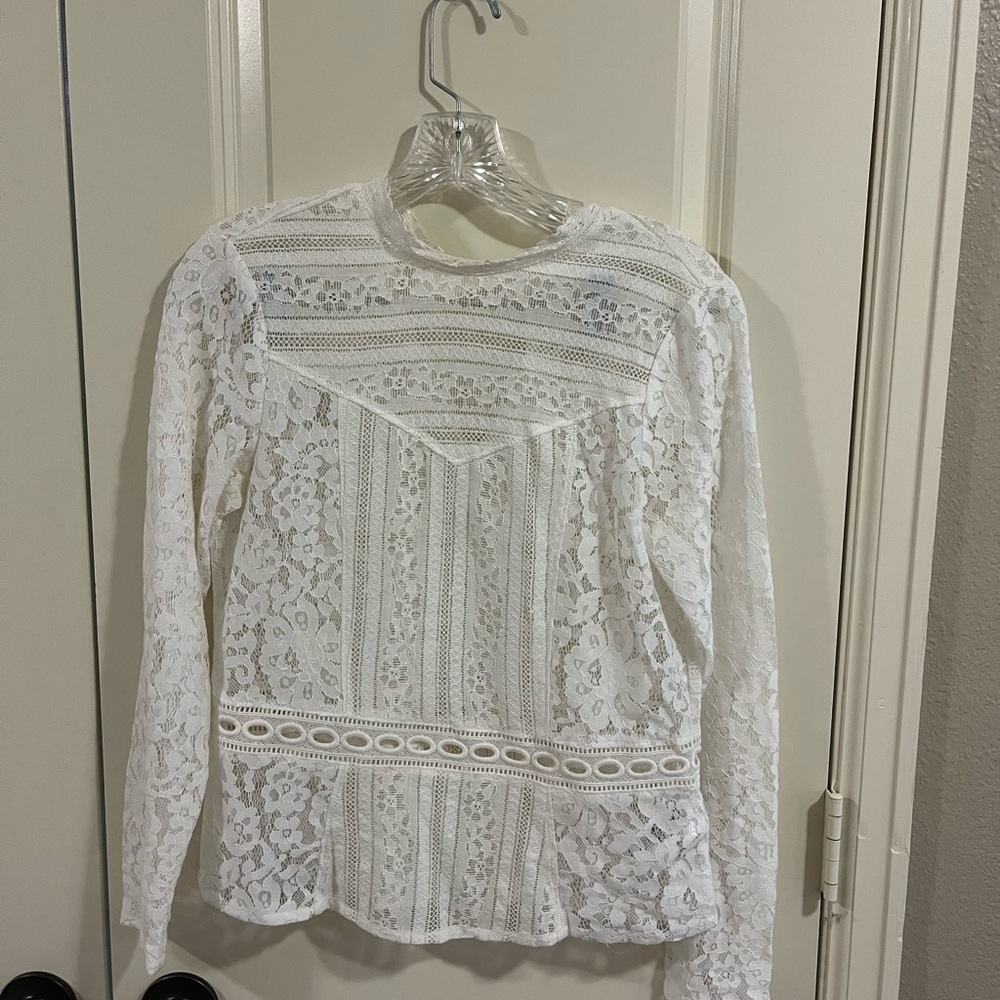 H&M sheer lace blouse